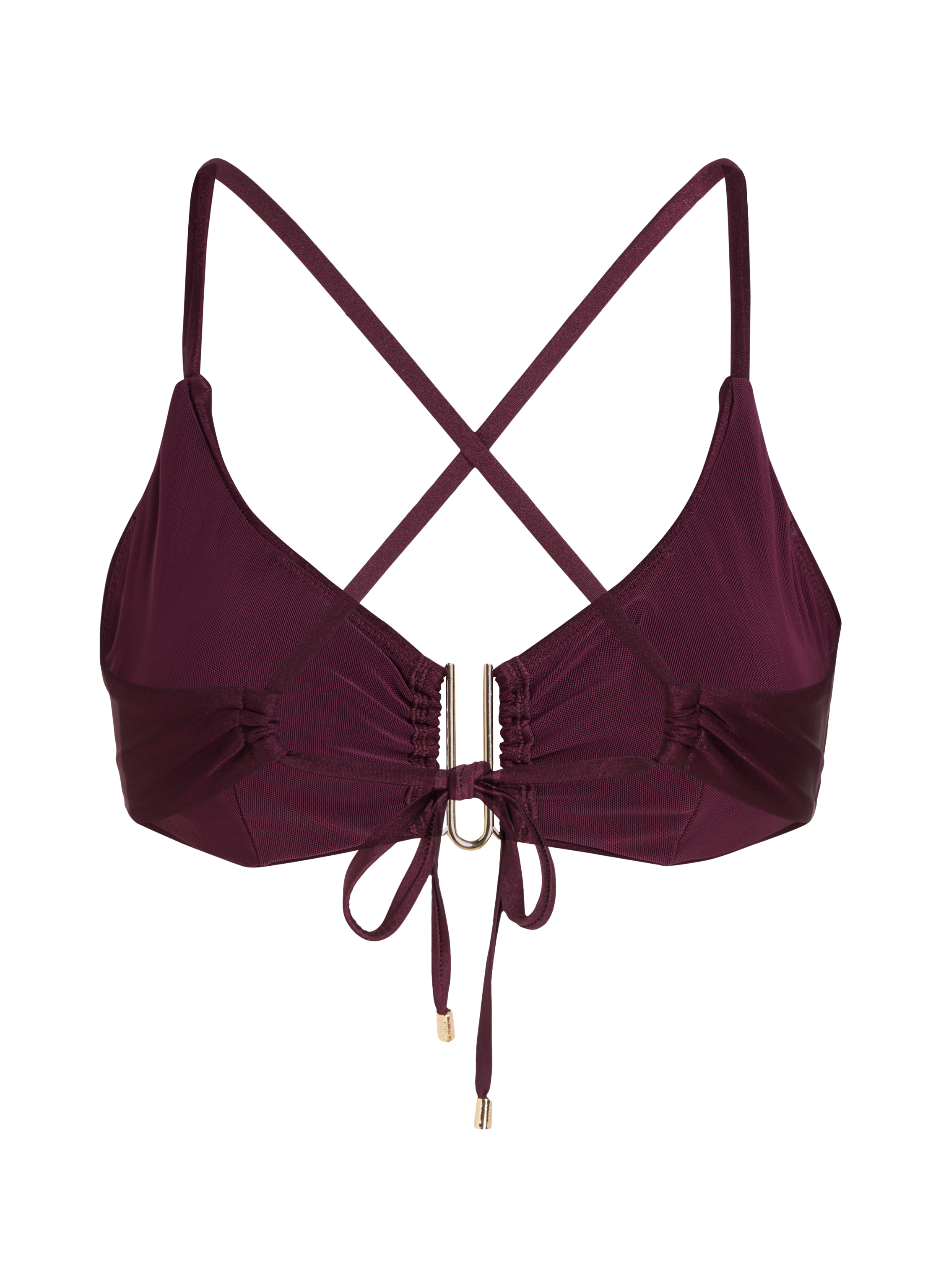 Crop top de bikini Costa, Morado, main