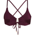 Crop top de bikini Costa, Morado