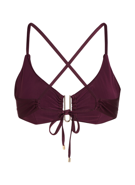 Crop top de bikini Costa, Morado