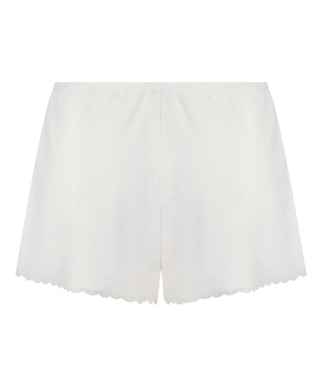 Short en pointelle, Blanco