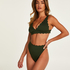 Top de bikini triangular Scallop, Verde
