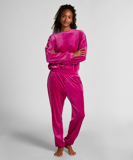 Pantalones de deporte Velours, Rosa