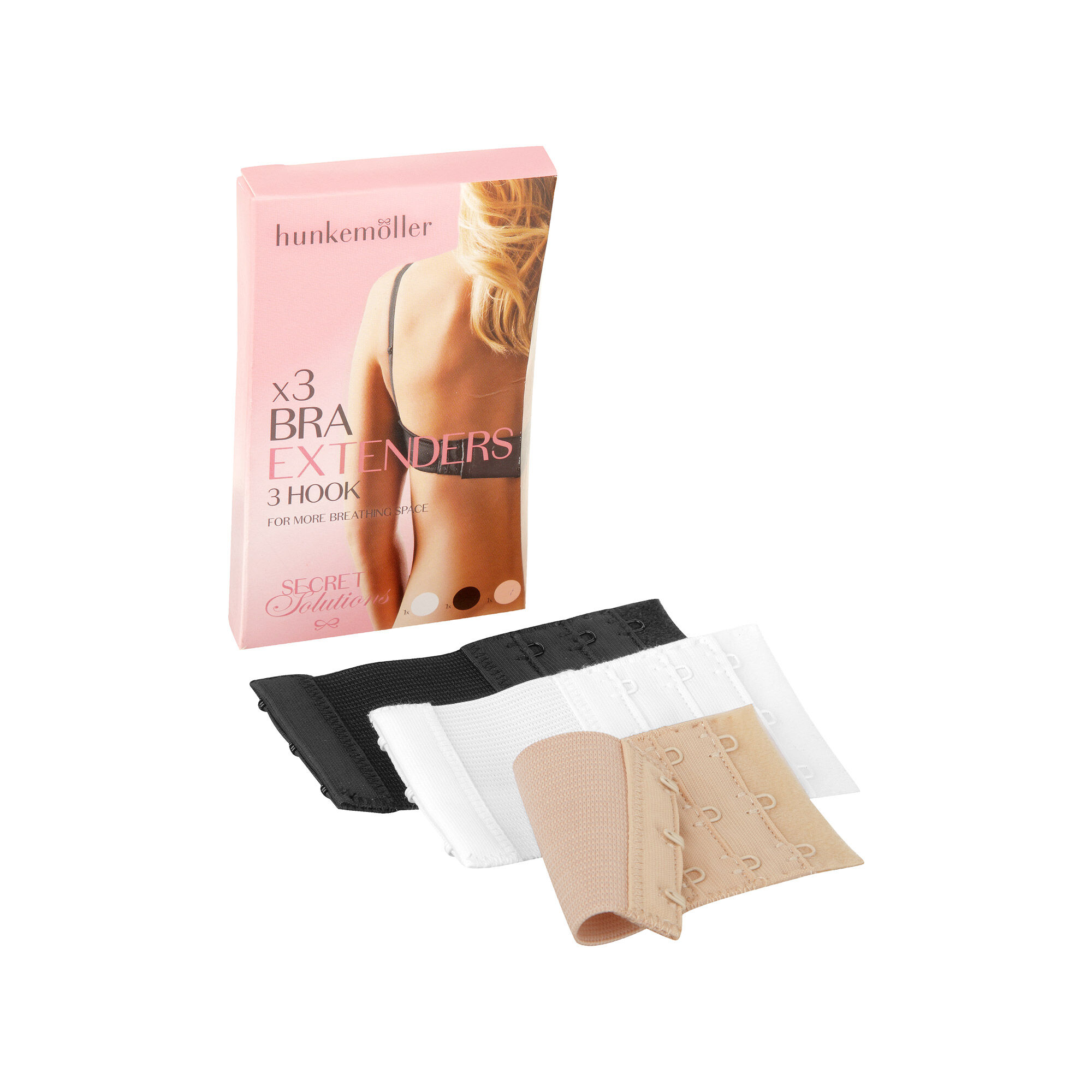 Pack de 3 extensores de sujetador, Blanco