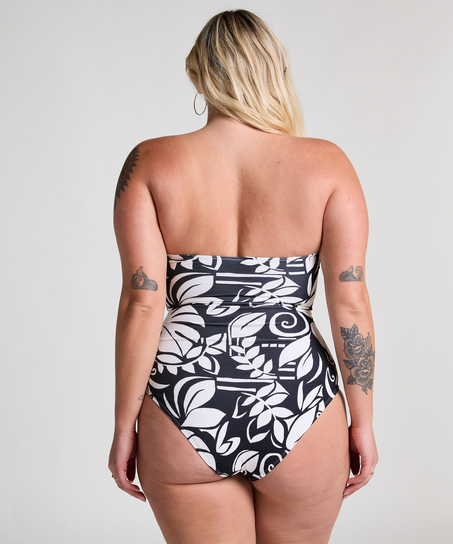 Bañador bandeau Mauritius, Negro