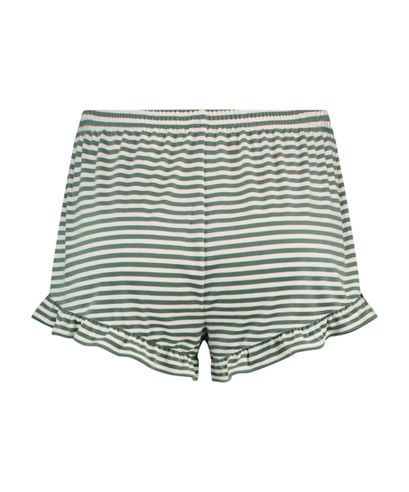 Pantalones cortos Velours Ruffle, Verde