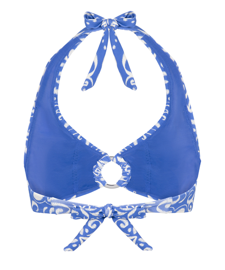 Crop top halter Cancun, Azul