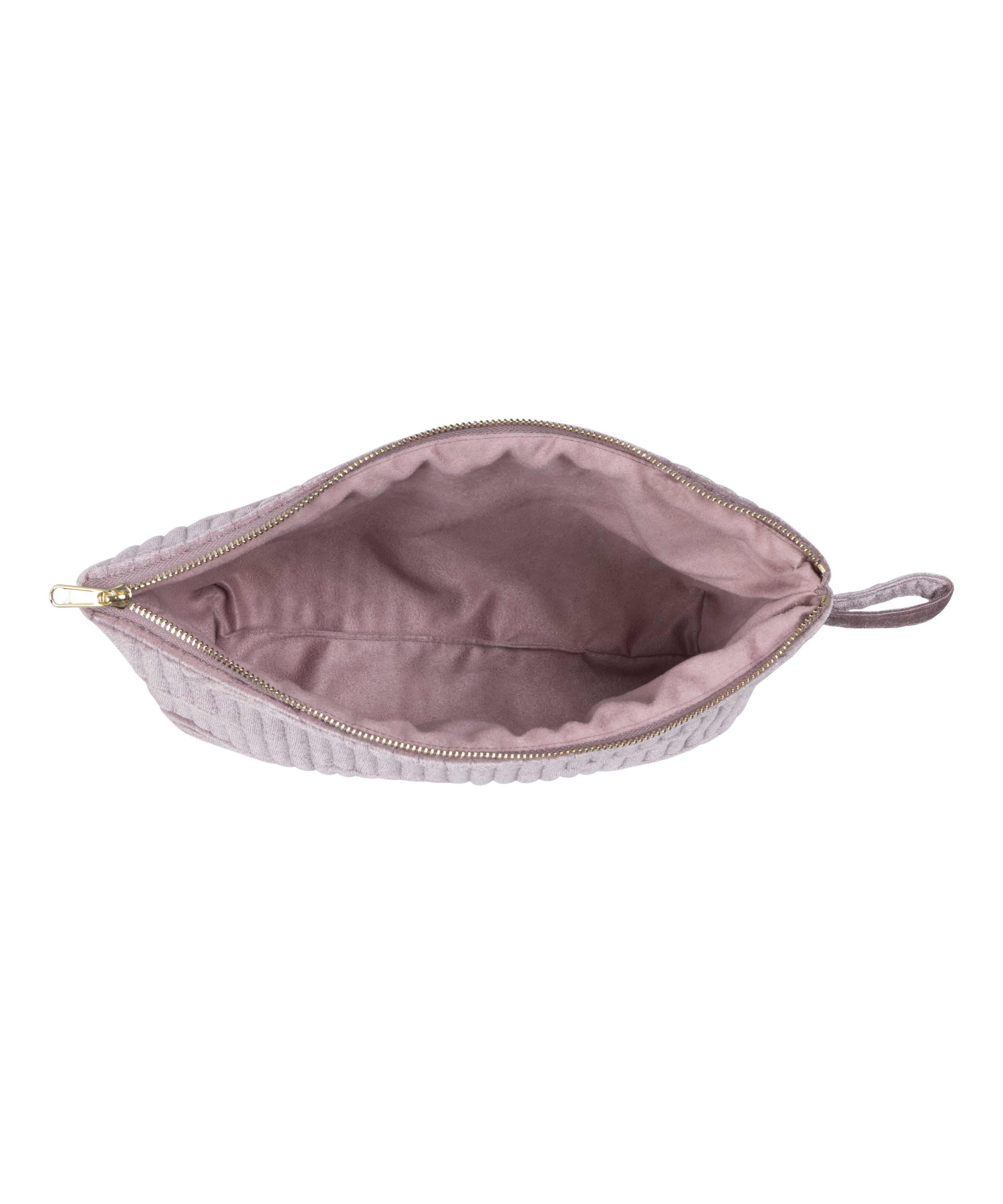 Neceser de maquillaje de terciopelo Grande, Morado, main