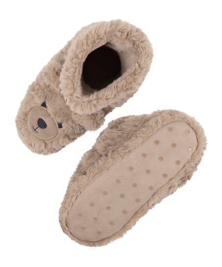 Pantuflas Teddy Bear, Beige
