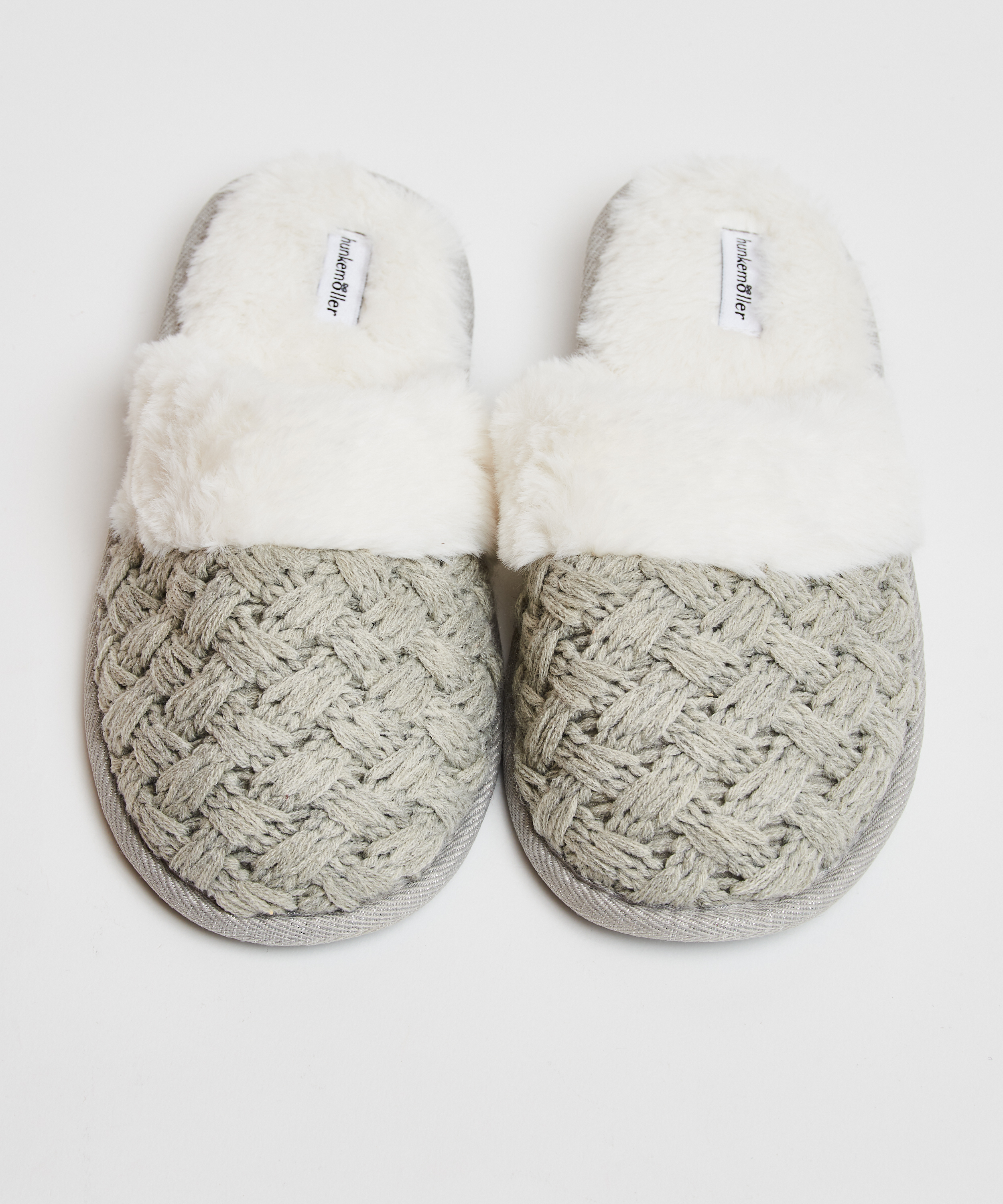 Pantuflas Fancy Knit, Gris, main