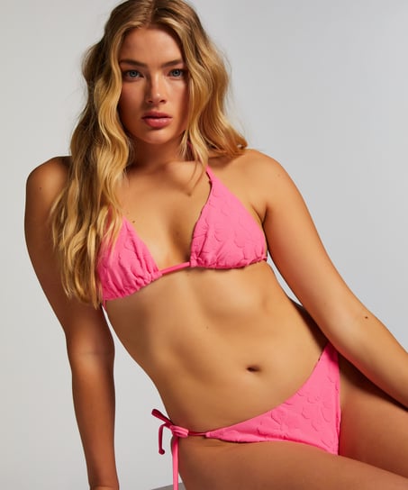 Top de bikini triangular Hula, Rosa