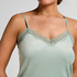 Camiseta top Velours Lace, Verde