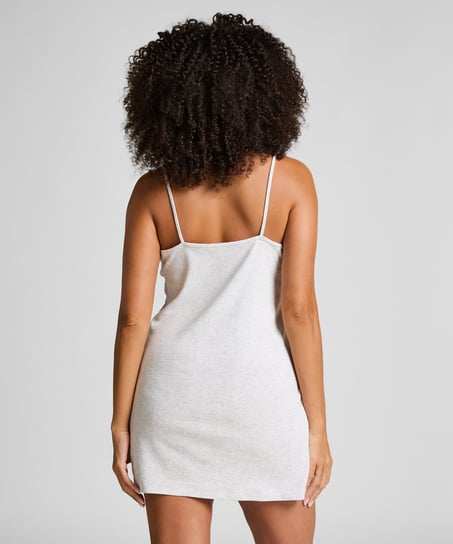 Vestido combinaci&oacute;n de punto, Gris