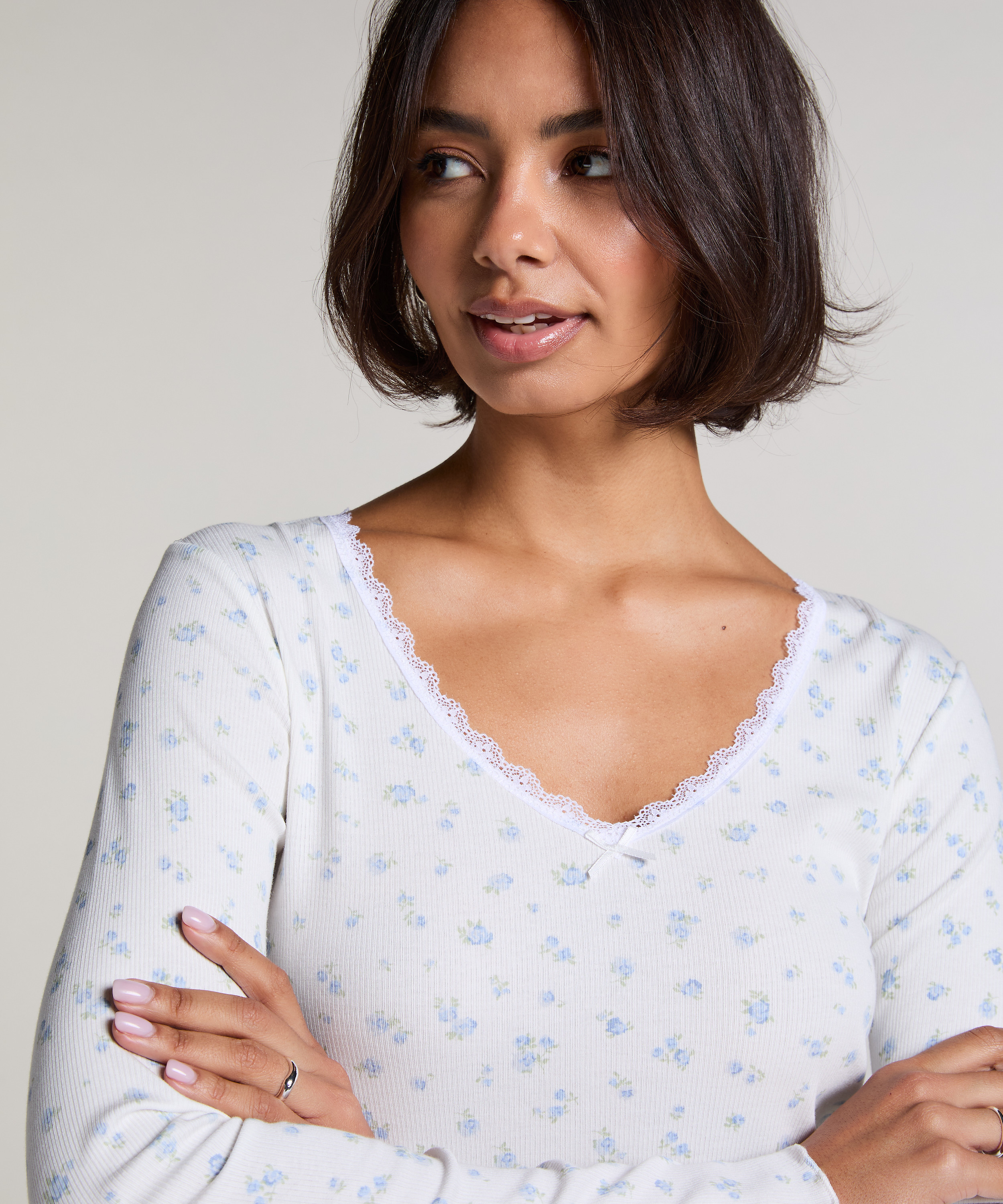 Conjunto de pijama Rib, Azul, main