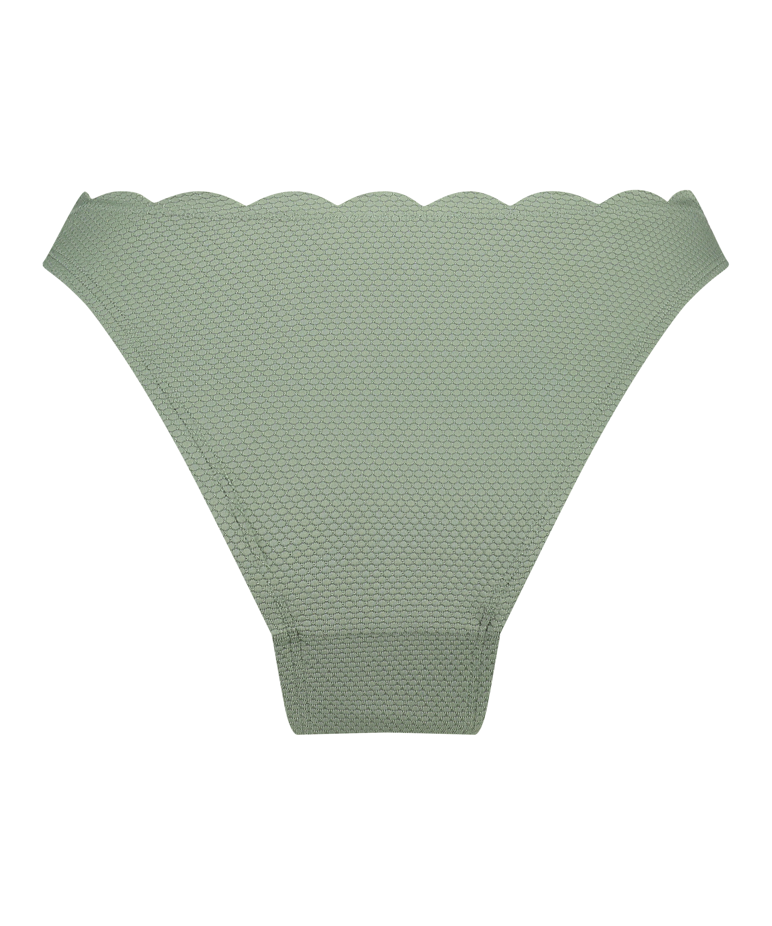 Braguita de Bikini de Corte Alto Scallop, Verde, main