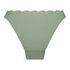 Braguita de Bikini de Corte Alto Scallop, Verde