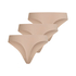 Lote de 3 tangas invisibles, Beige