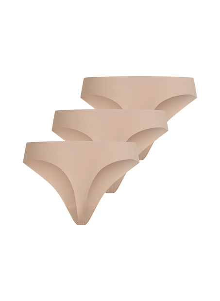 Lote de 3 tangas invisibles, Beige