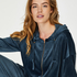 Sudadera con capucha de terciopelo, Azul