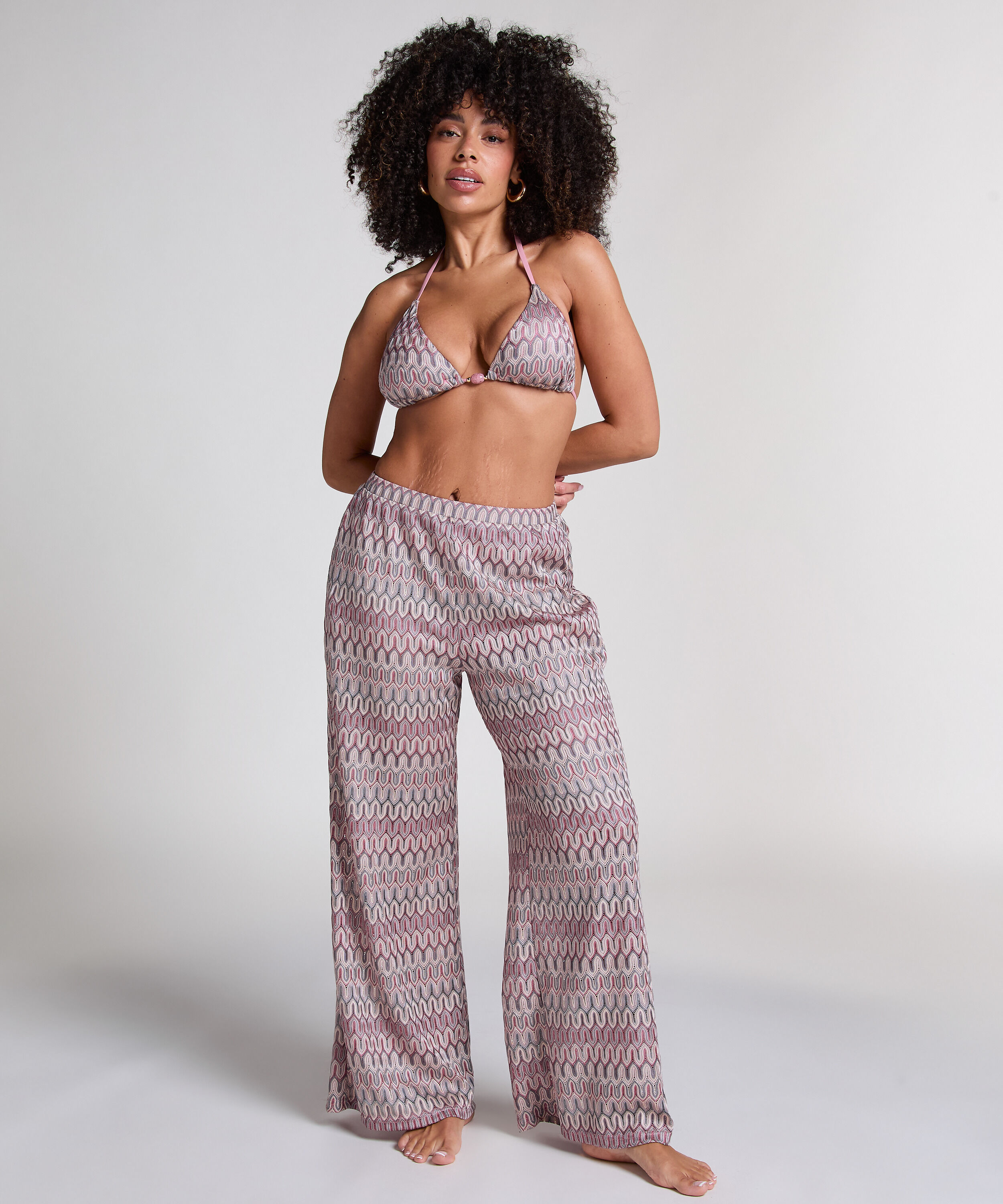 Pantalón de ganchillo Cali, Rosa