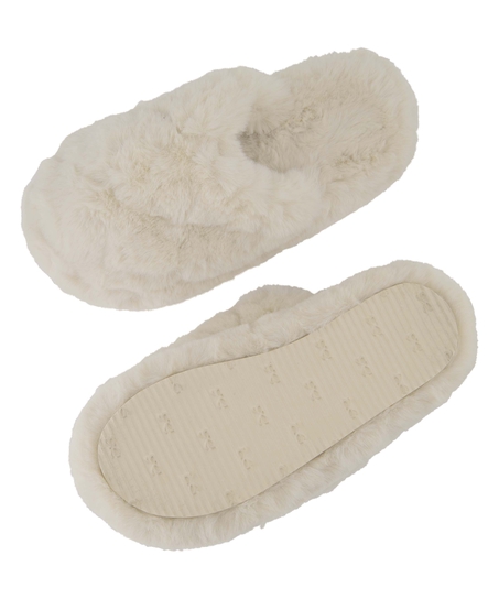 Zapatillas Fake Fur, Blanco