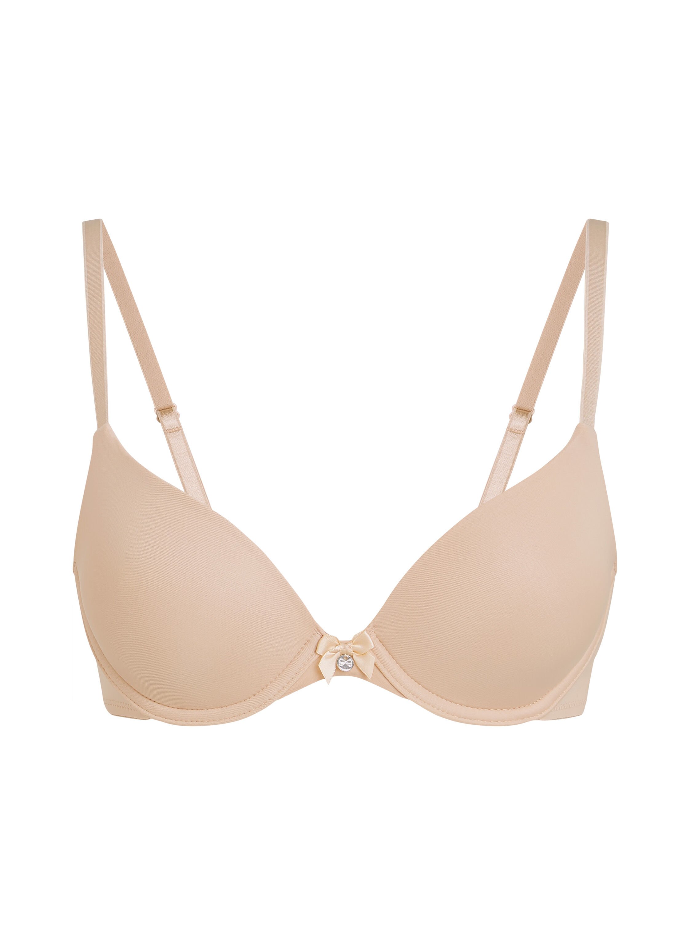 Sujetador con aros preformado Plunge, Beige
