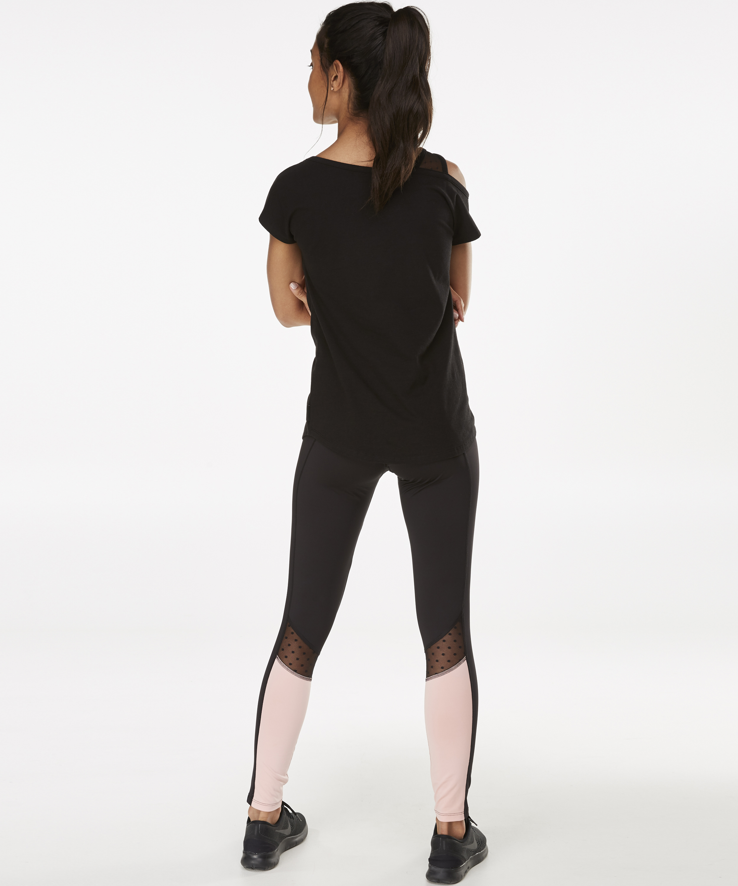 Top deportivo de manga corta HKMX Branded, Negro, main