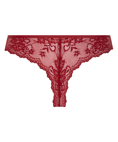 Invisible Tanga Lace Back, Rojo