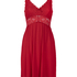 Vestido lencero Nora Lace, Rojo