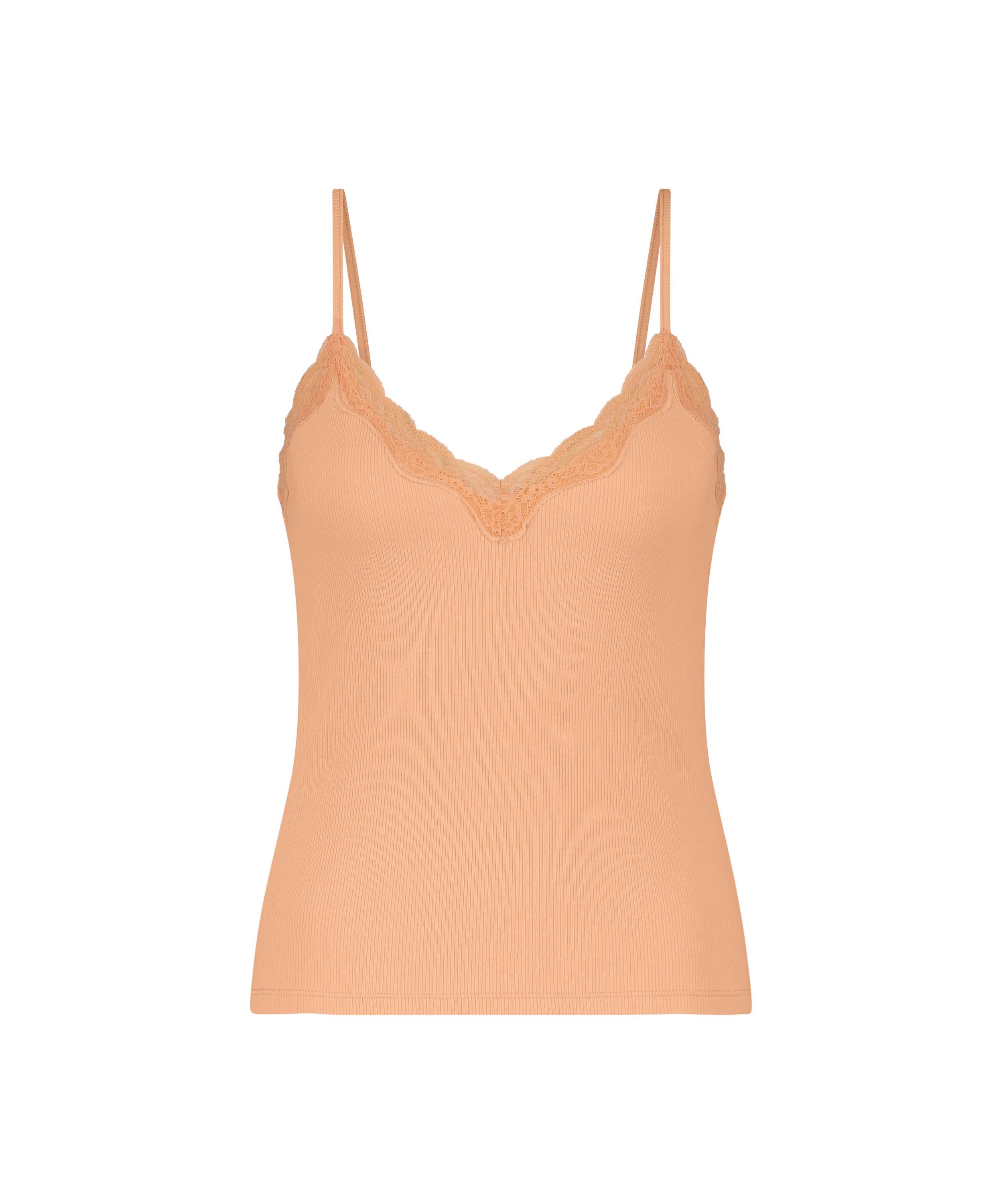 Top Cami Rib Lace, Rosa, main