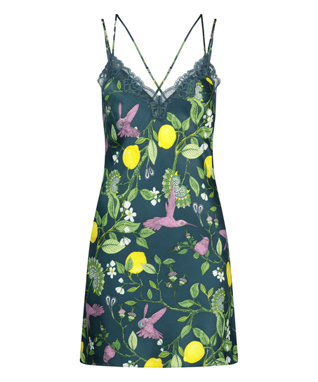 Vestido lencero Satin, Azul