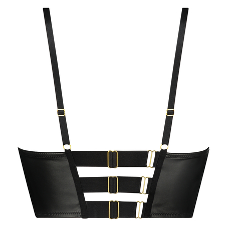 Sujetador de aros preformado longline Talia Copa E +, Negro