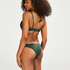 Top de bikini de aros preformado Scallop Glam, Verde