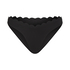 Braguita de Bikini de Corte Alto Scallop, Negro