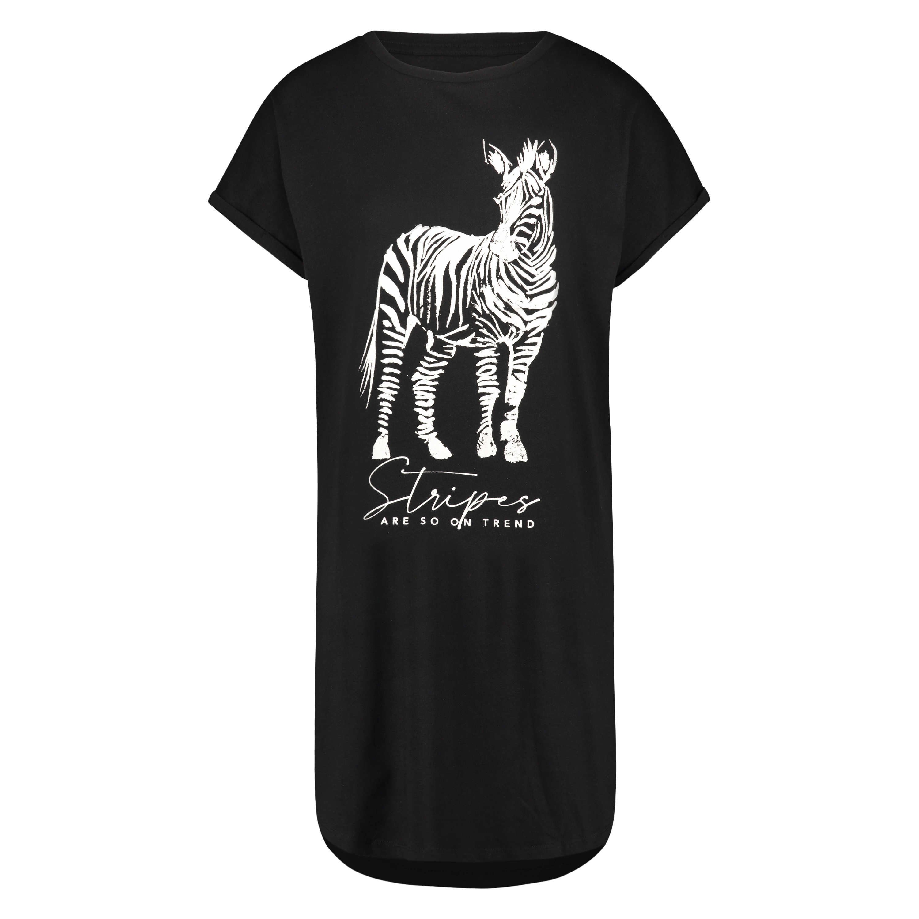 Camis&oacute;n de escote redondo, Negro, main