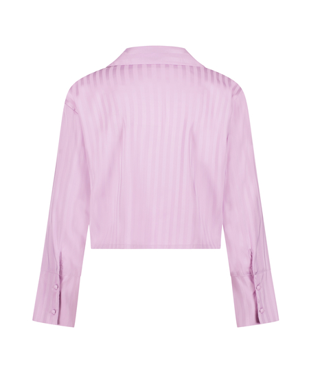 Chaqueta de manga larga y sat&eacute;n, Morado