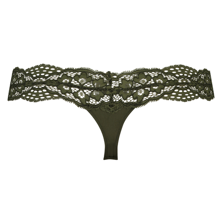 Tanga de corte ultra bajo en forma de V Mayra, Verde