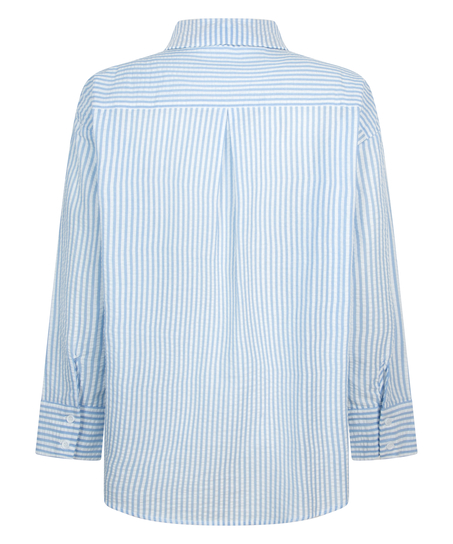 Top de pijama de algodón, Azul