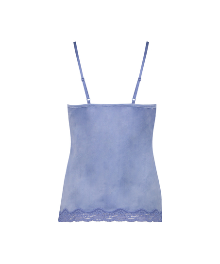Camiseta top Velours Lace, Azul