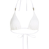 Top de bikini de triángulo Seashell, Blanco