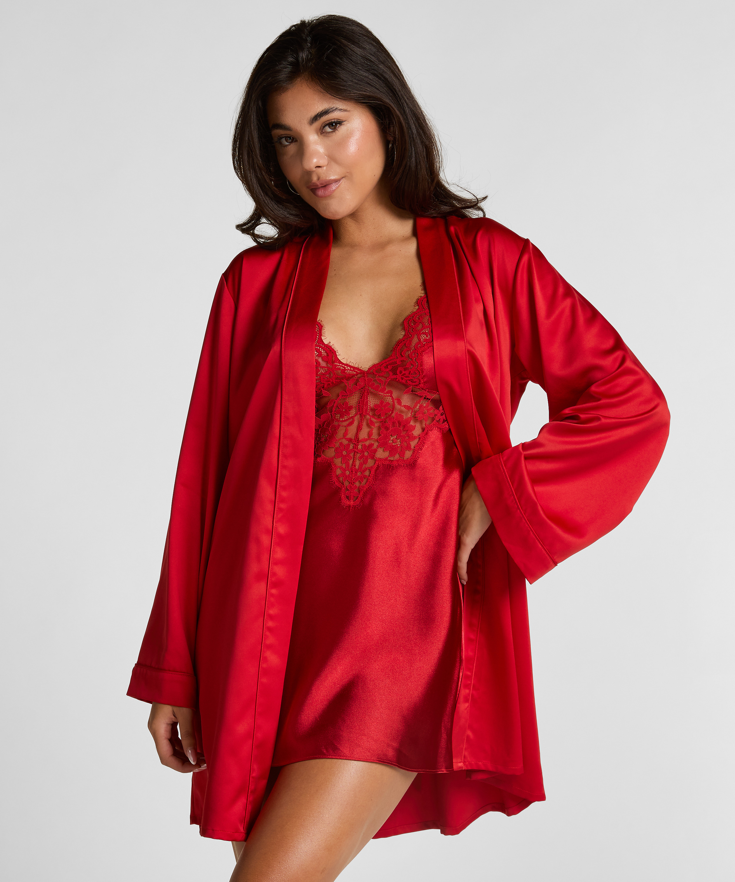 Kimono Satin, Rojo, main