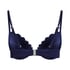 Top de bikini preformado con efecto realce Scallop Copa A - E, Azul