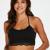 Bralette sin costuras Marine, Negro