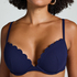 Top de bikini preformado con efecto realce Scallop Copa A - E, Azul