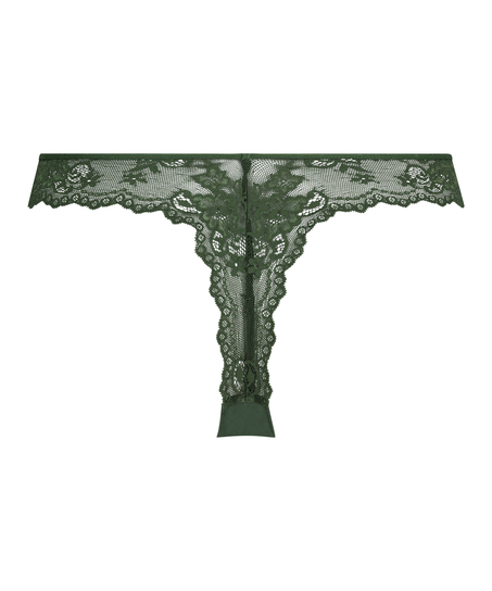 Invisible Tanga Lace Back, Verde