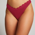 Braguita de Bikini de Corte Alto Scallop, Rosa