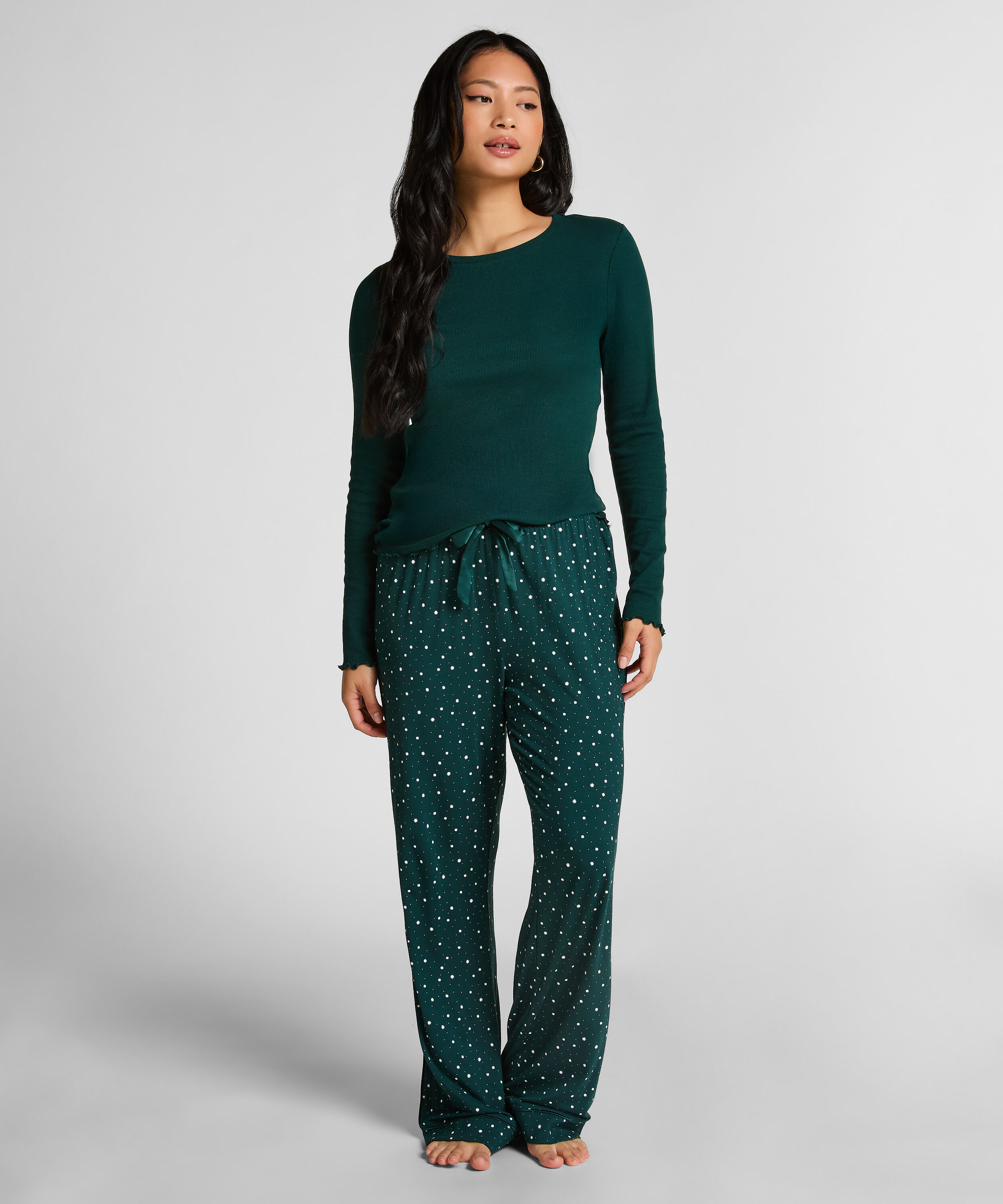 Pantalón de pijama Jersey, Verde Pantalón de pijama Jersey, Verde