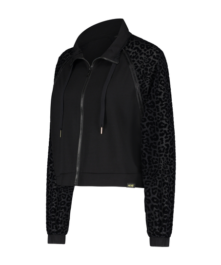 HKMX Chaqueta Leopardo, Negro