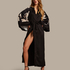 Kimono Satin Bloom, Negro