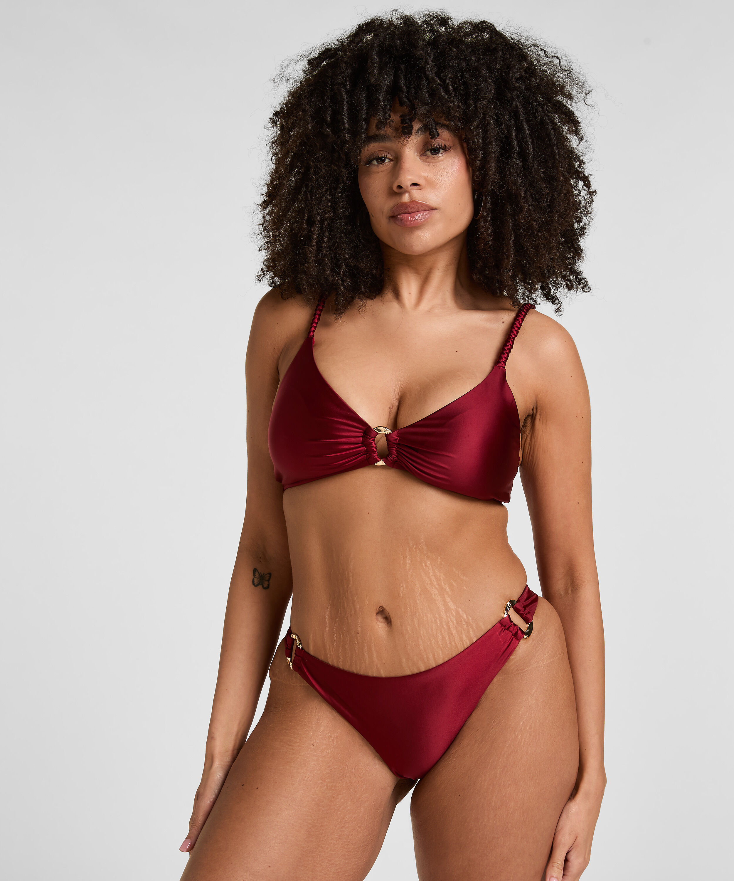 Braguita de Bikini Highleg Bari, Rojo