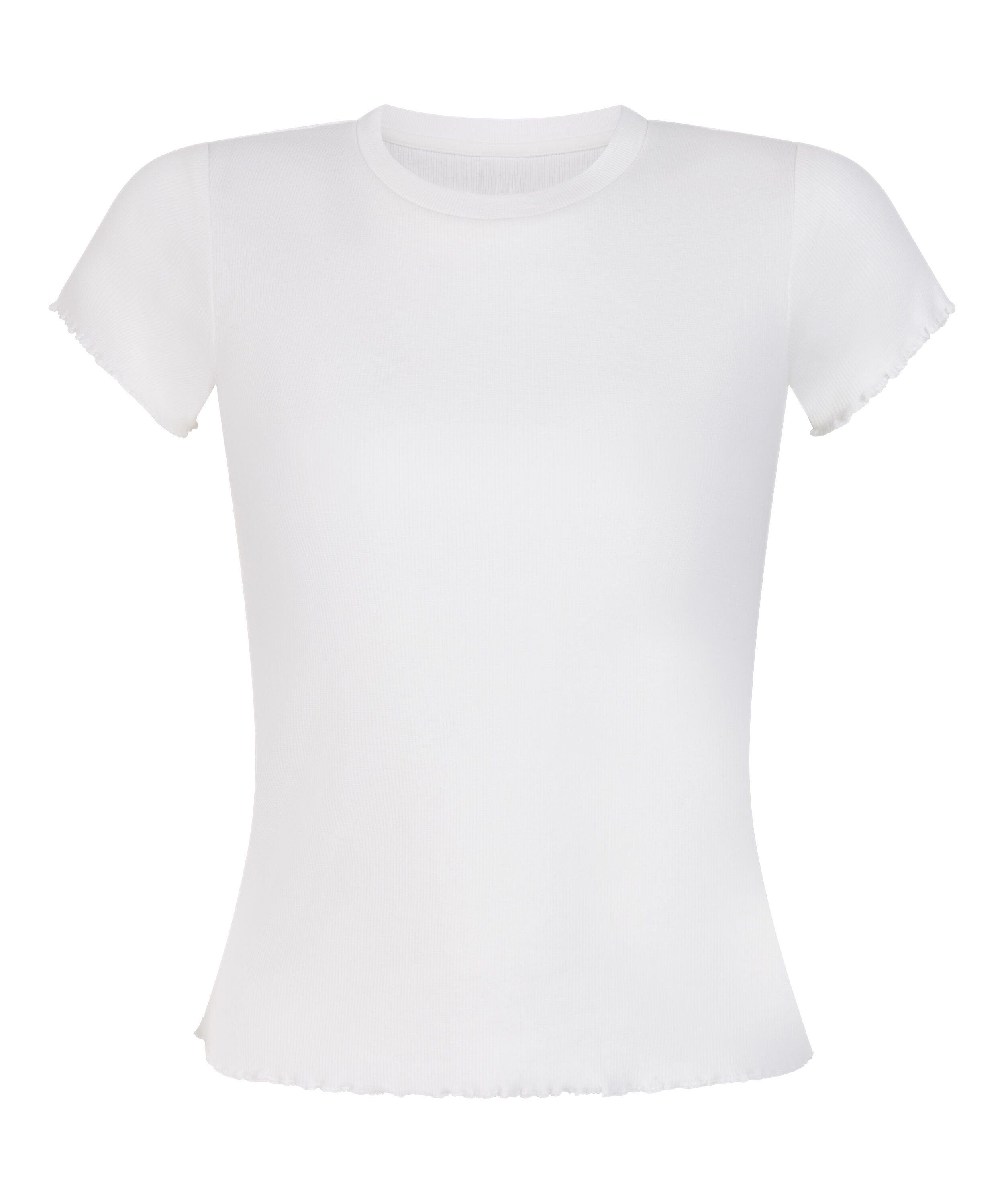 Camiseta de algod&oacute;n de manga corta, Blanco